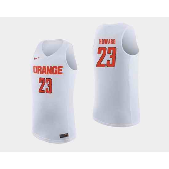 Men Syracuse Orange Frank Howard White College Basketball Jersey